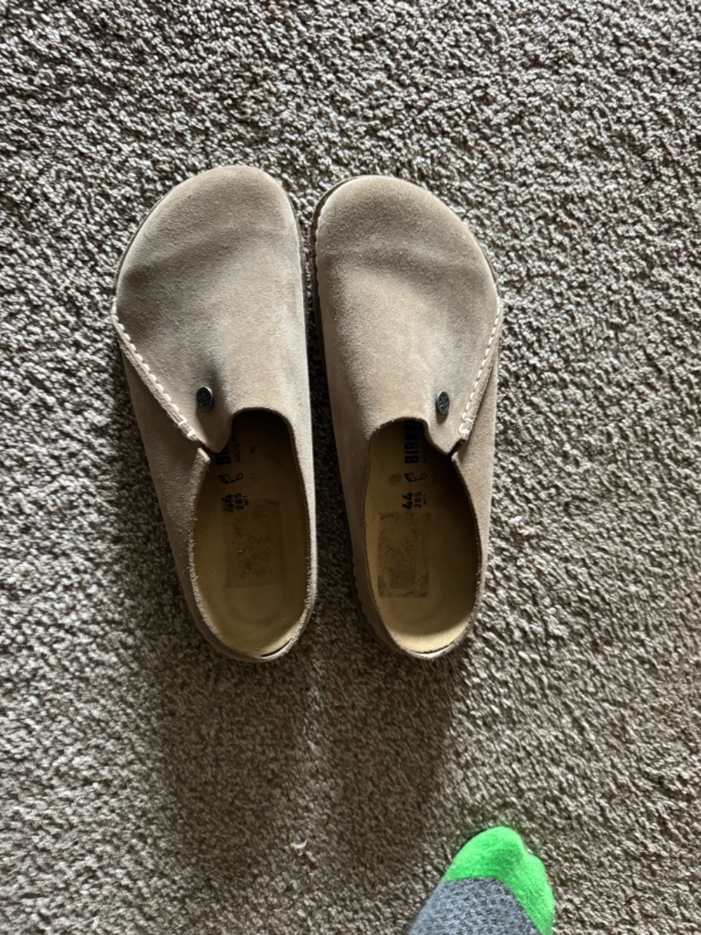 Birkenstock Beige Suede Slip-On Loafers